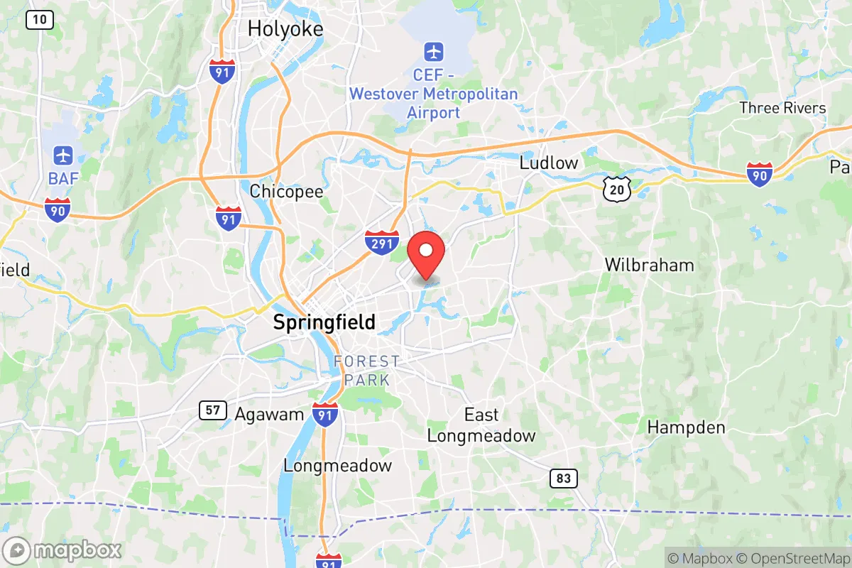Map centered at 42.1155, -72.5395