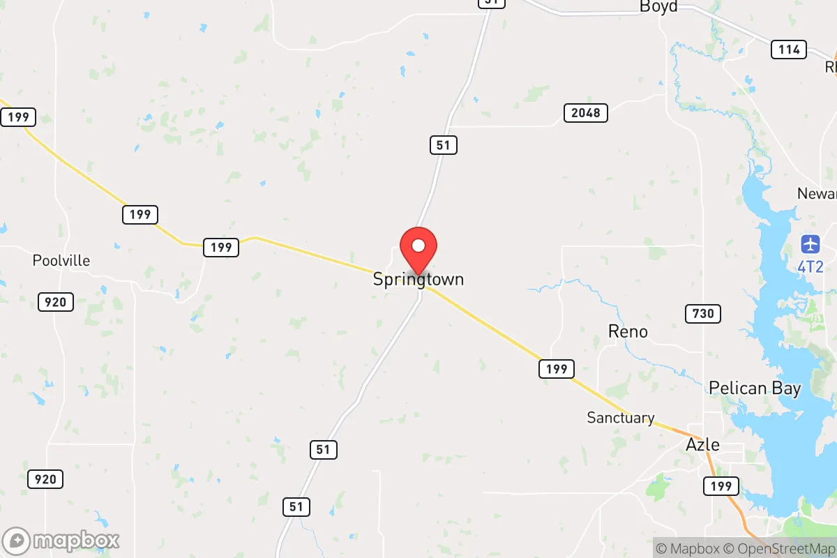 Map centered at 32.9693, -97.6804