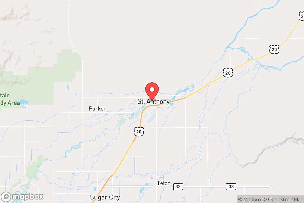 Map centered at 43.9663, -111.6841
