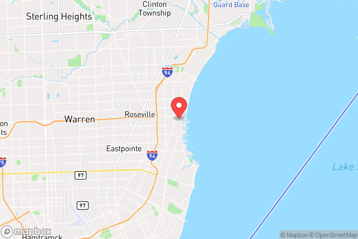 Map centered at 42.4930, -82.8920