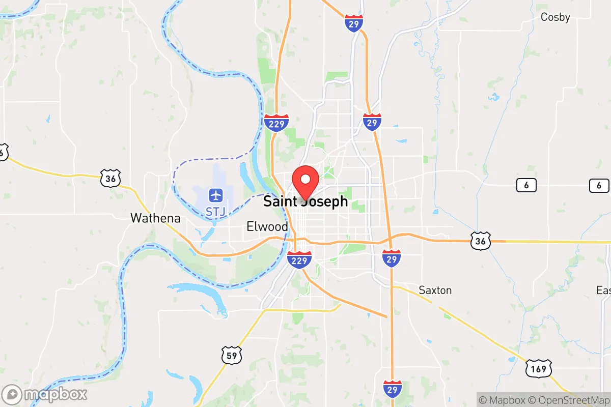 Map centered at 39.7598, -94.8210
