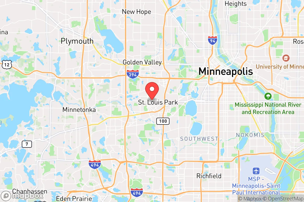 Map centered at 44.9488, -93.3650