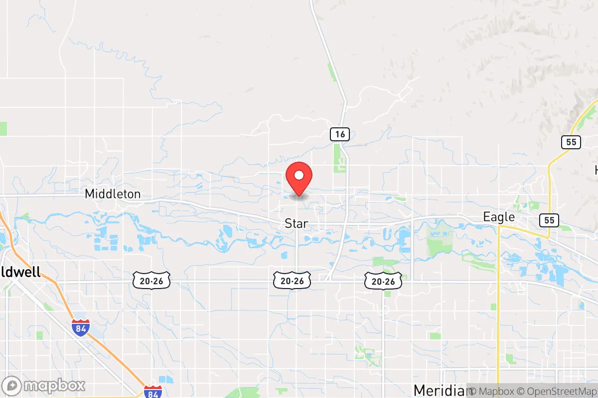 Map centered at 43.7043, -116.4917