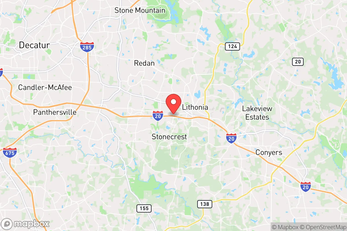 Map centered at 33.6842, -84.1372