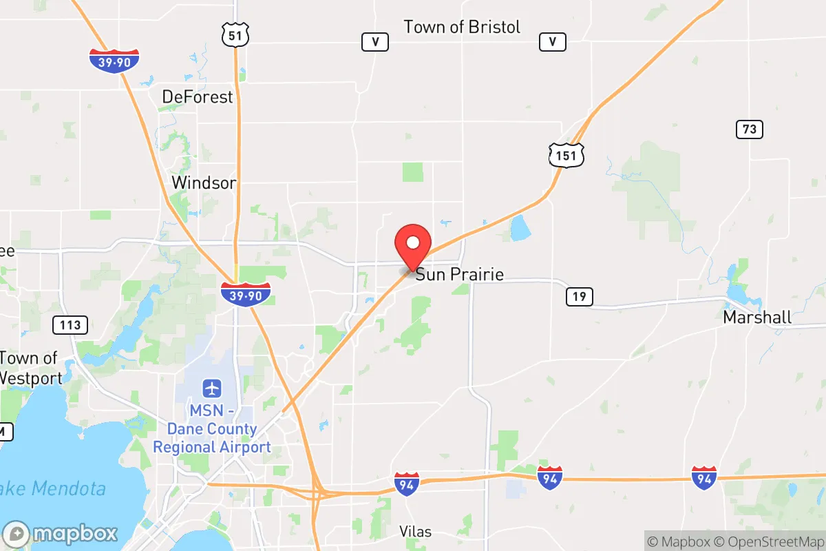 Map centered at 43.1828, -89.2360