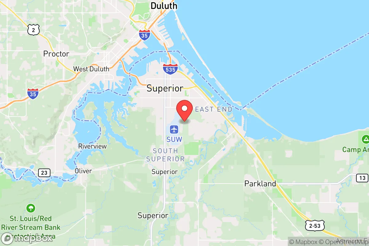 Map centered at 46.6942, -92.0822