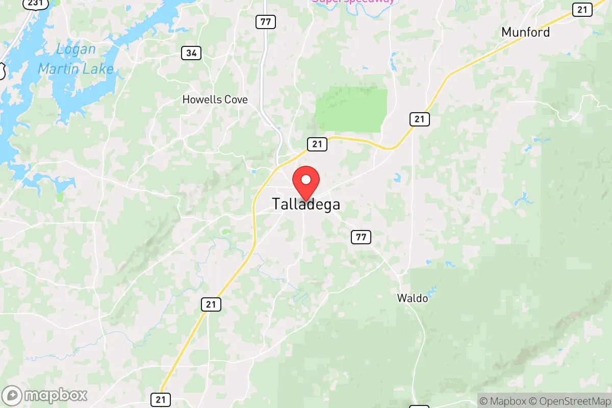 Map centered at 33.4333, -86.0986