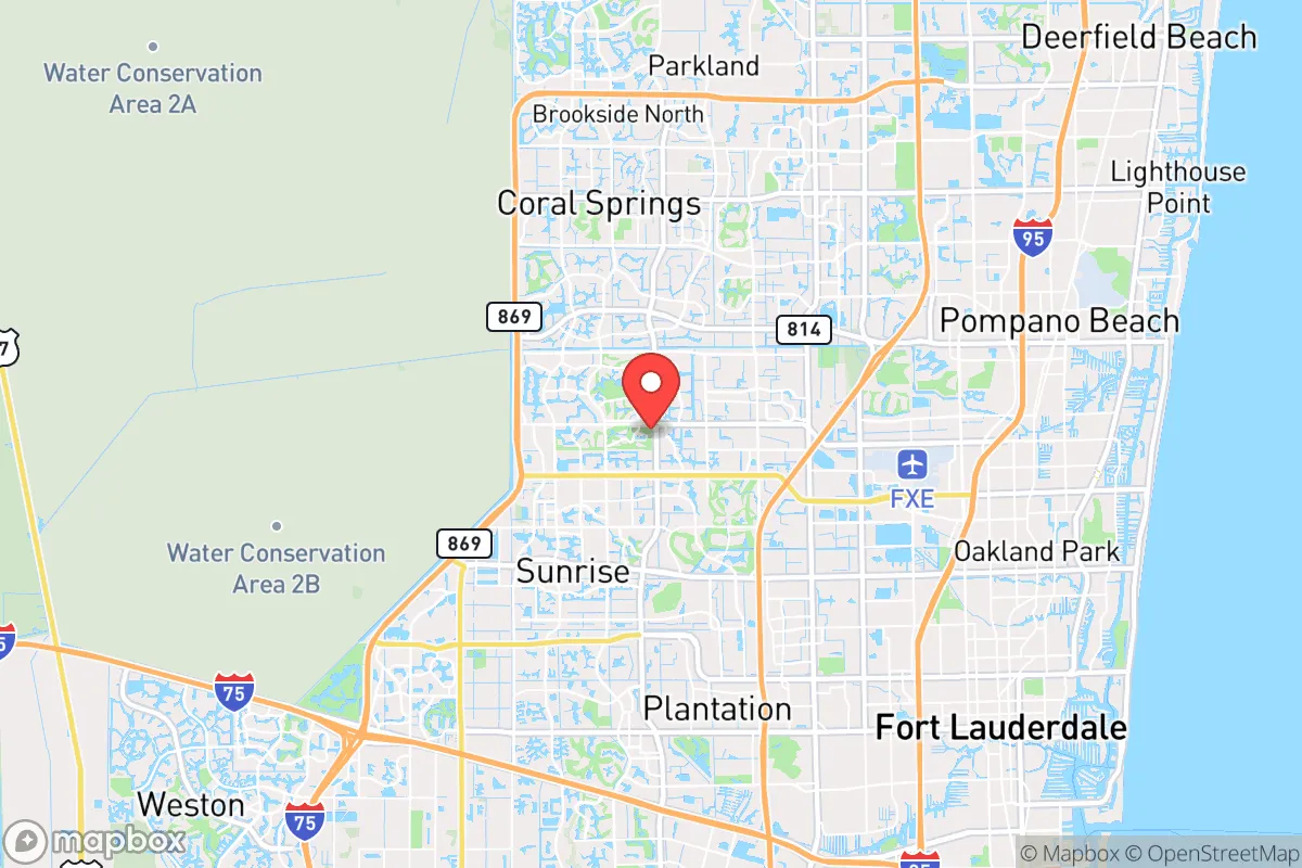 Map centered at 26.2056, -80.2539