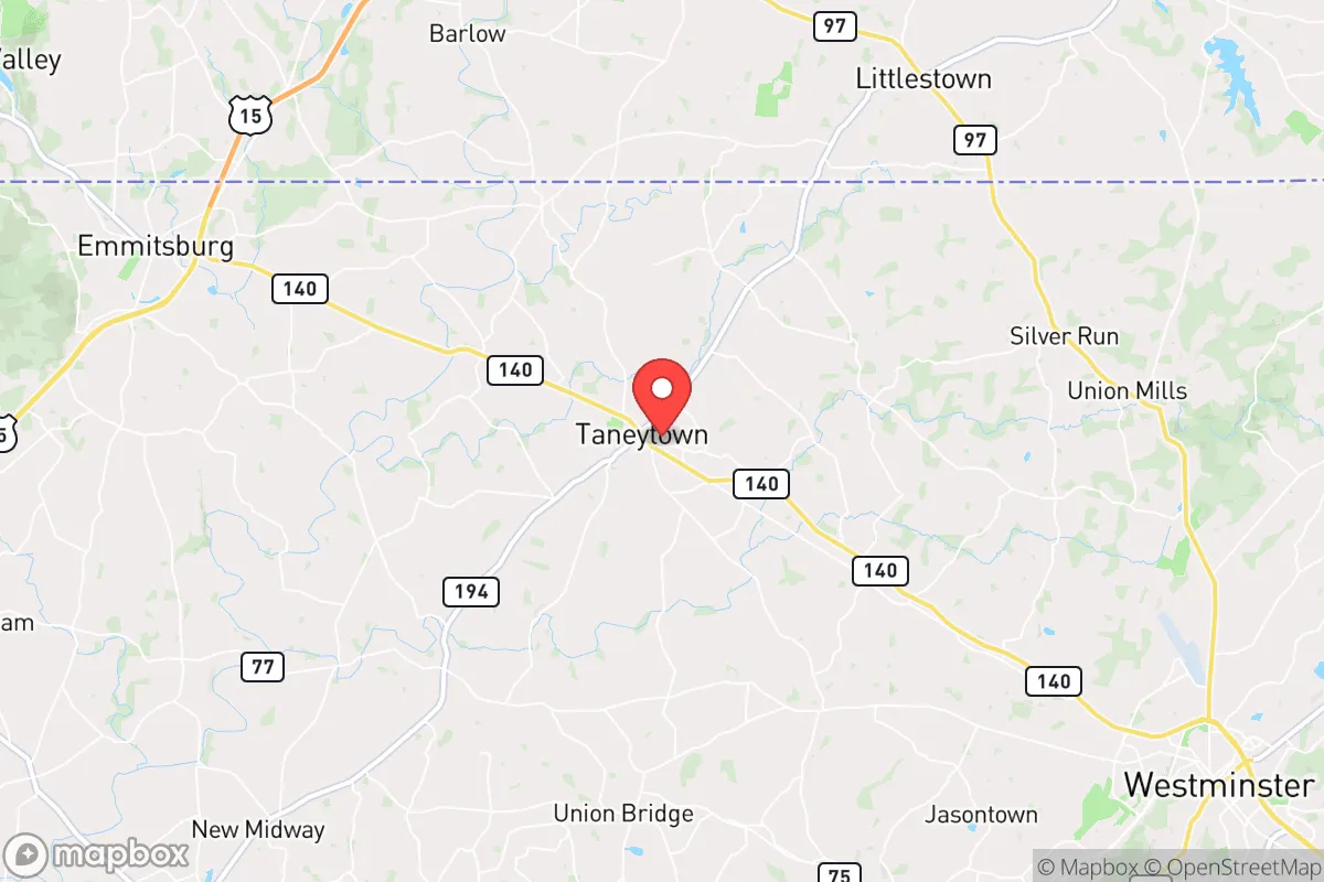 Map centered at 39.6577, -77.1694