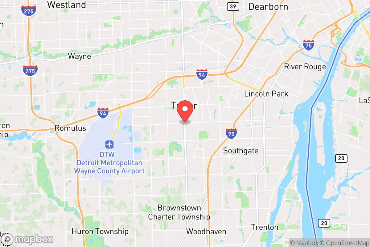 Map centered at 42.2260, -83.2688