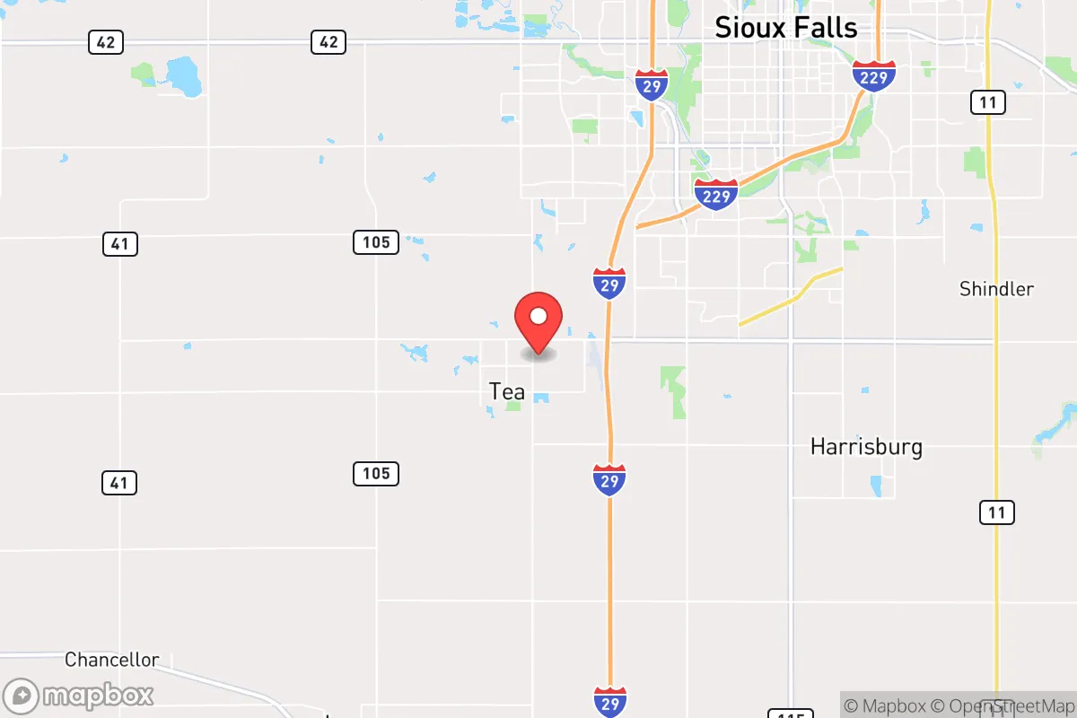 Map centered at 43.4556, -96.8240