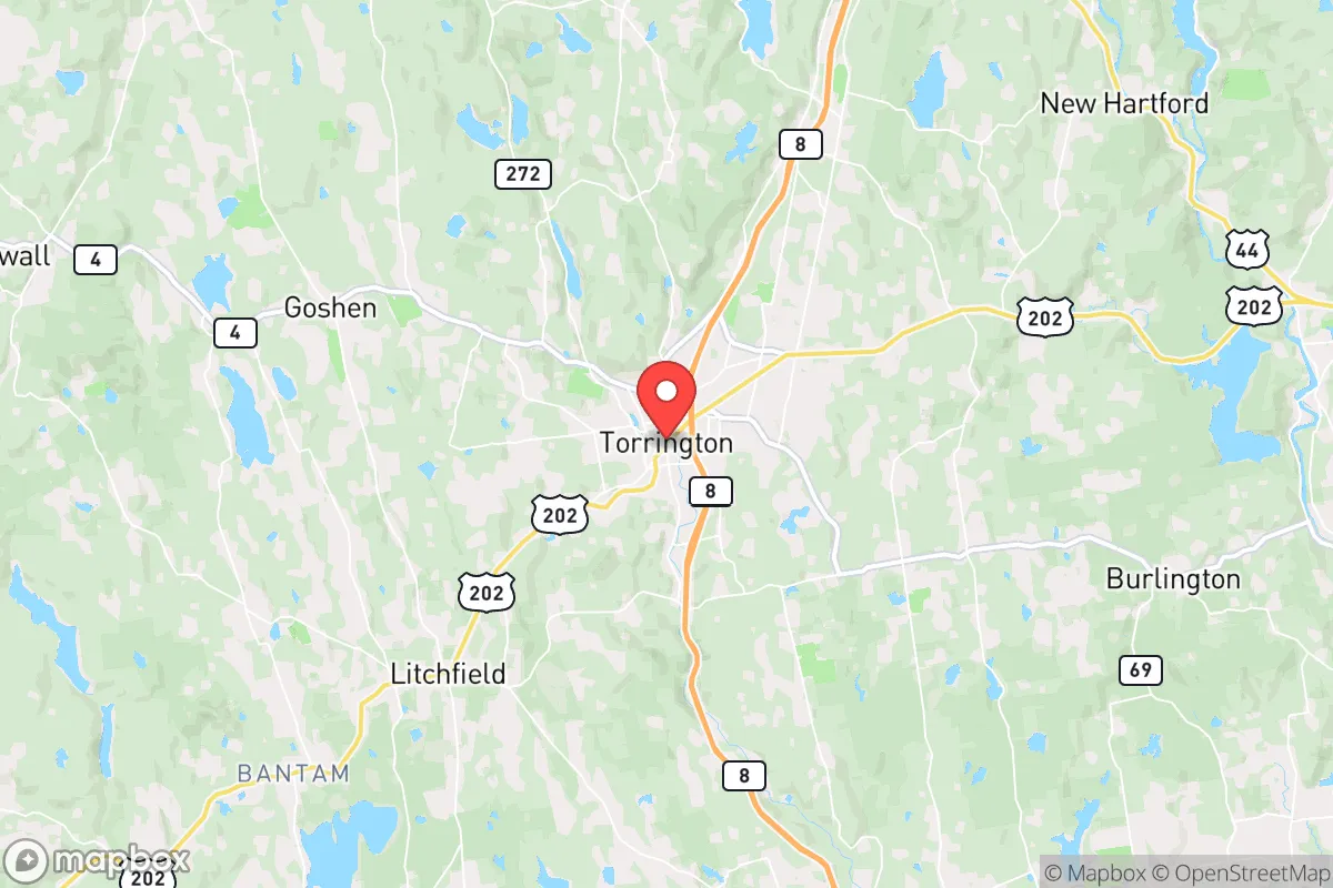 Map centered at 41.8349, -73.1282