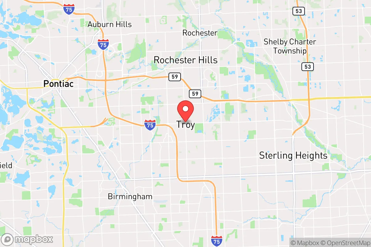 Map centered at 42.5817, -83.1457