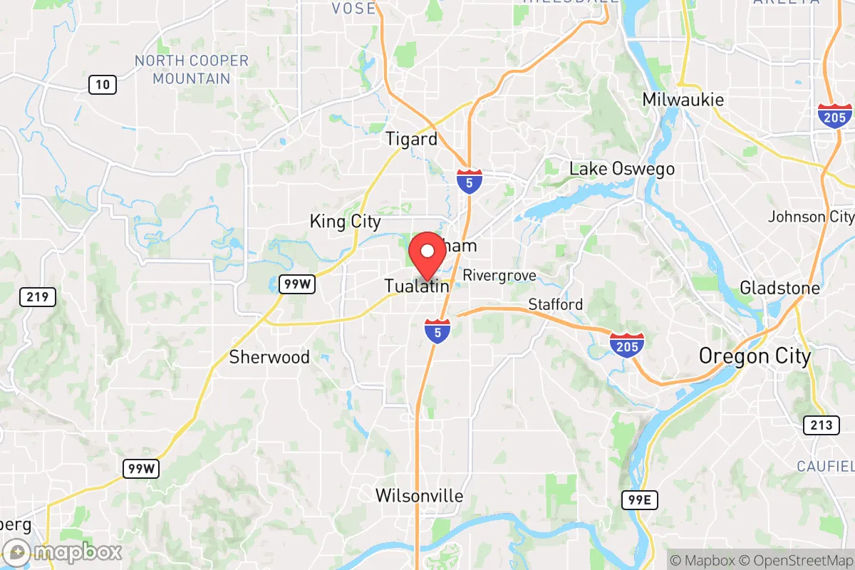 Map centered at 45.3769, -122.7747