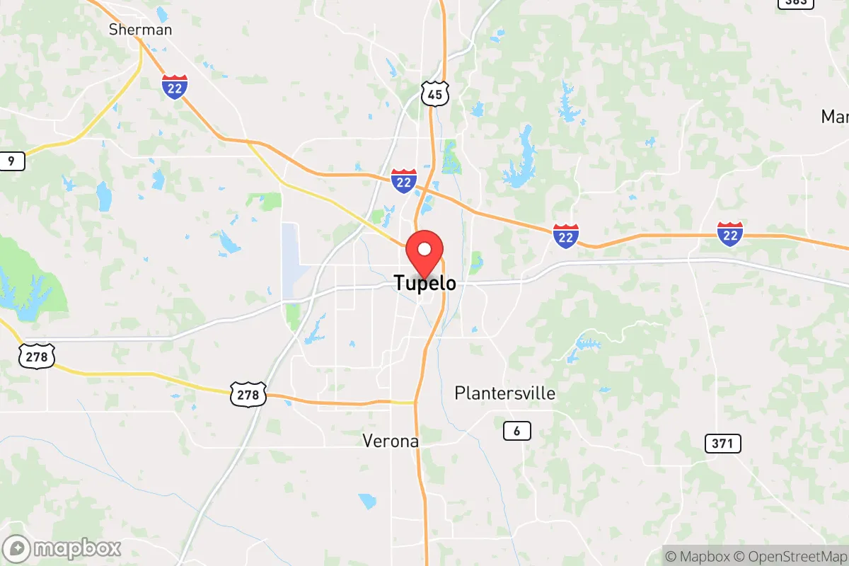 Map centered at 34.2691, -88.7318