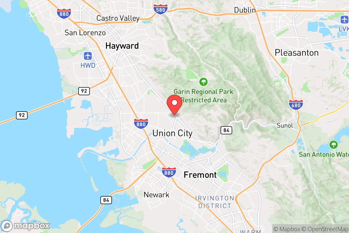 Map centered at 37.6028, -122.0188