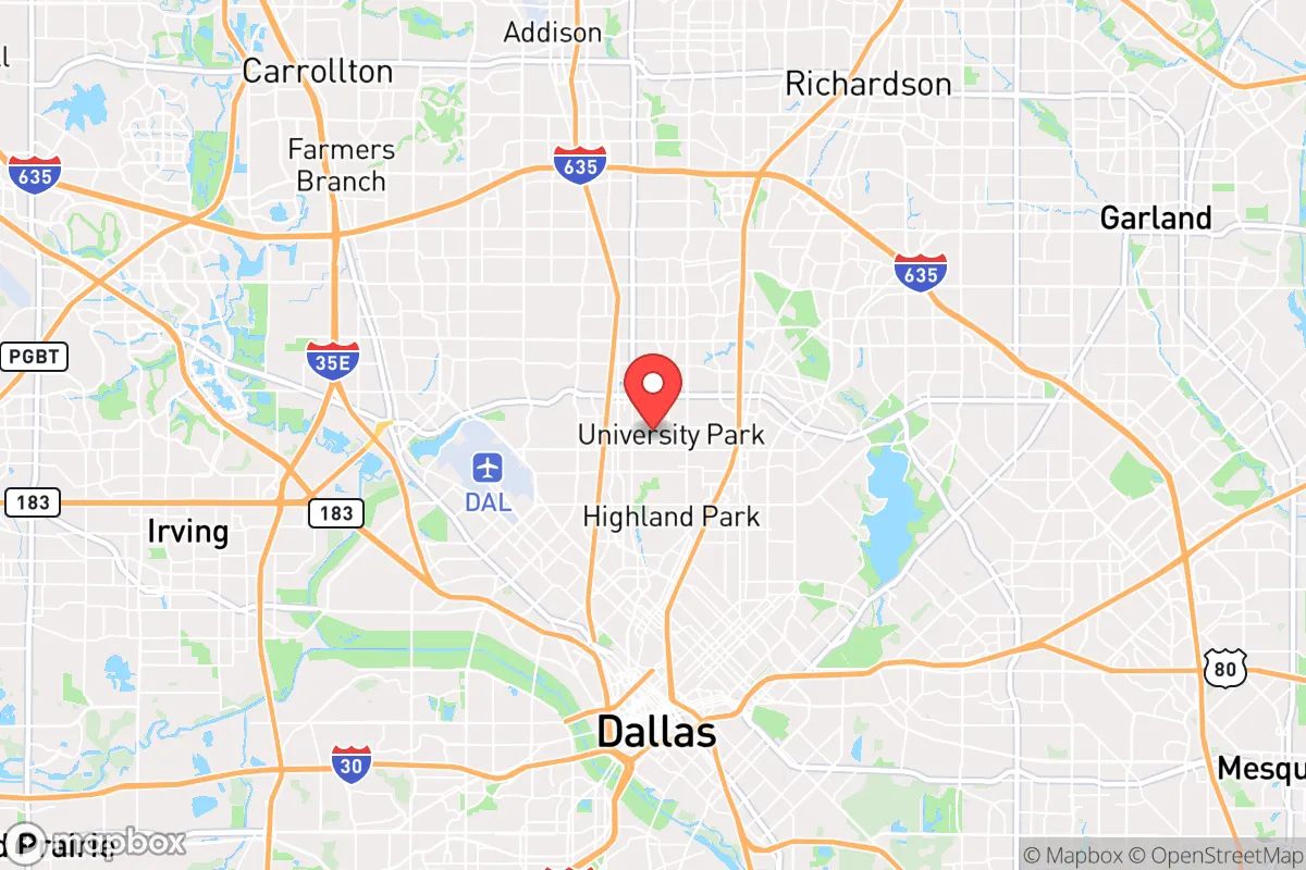 Map centered at 32.8506, -96.7938
