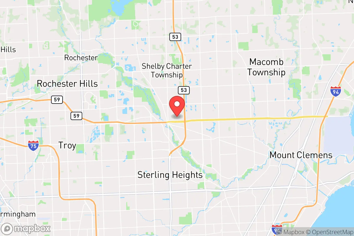 Map centered at 42.6289, -83.0220