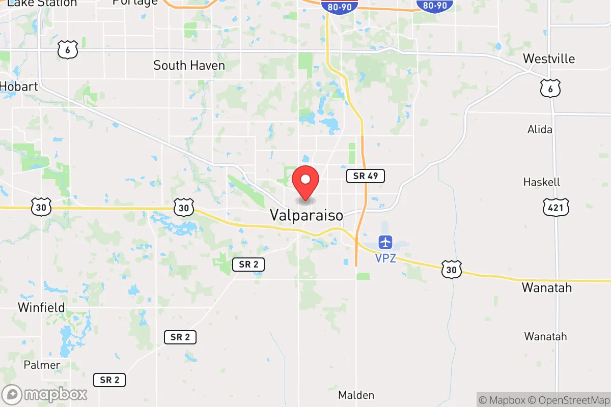 Map centered at 41.4784, -87.0510