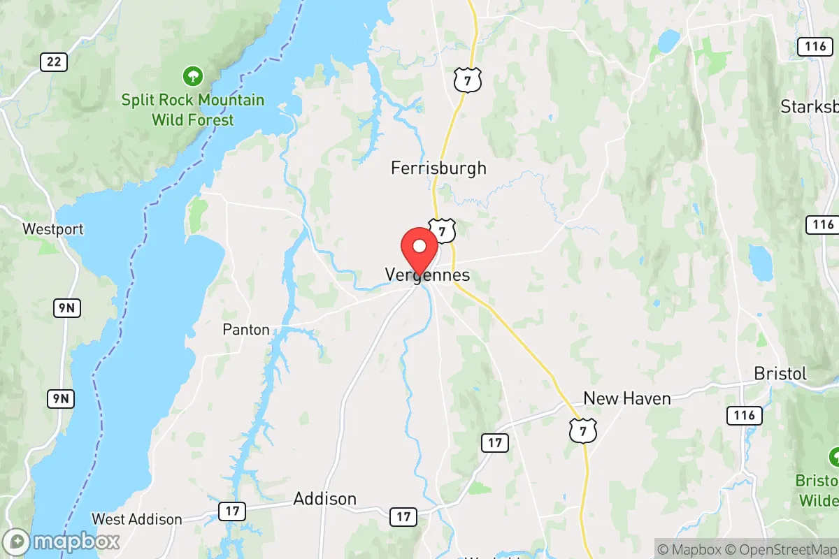 Map centered at 44.1664, -73.2556