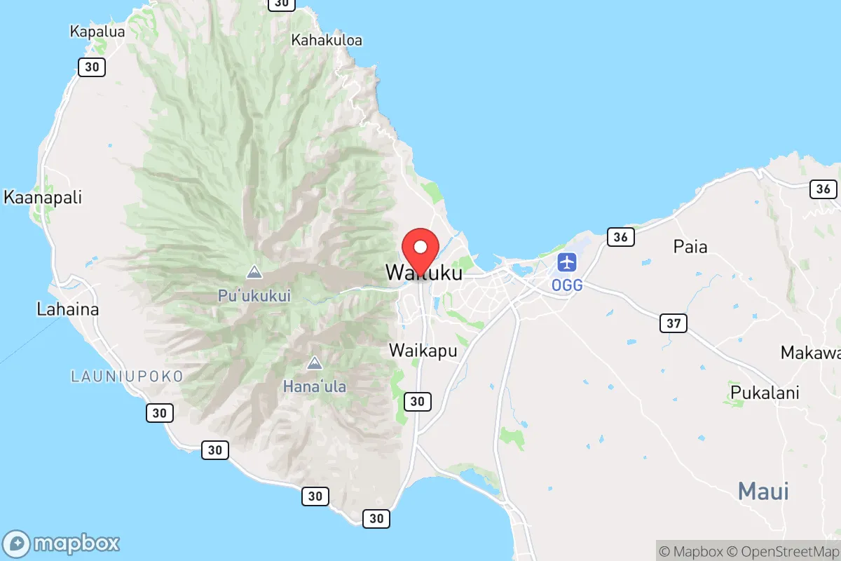 Map centered at 20.8869, -156.5048