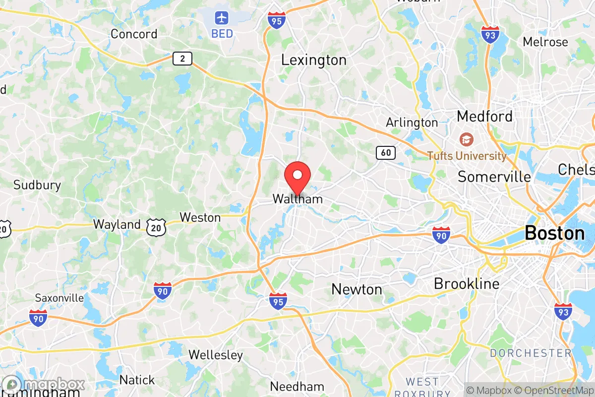 Map centered at 42.3889, -71.2423