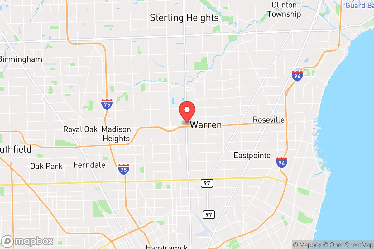 Map centered at 42.4934, -83.0270