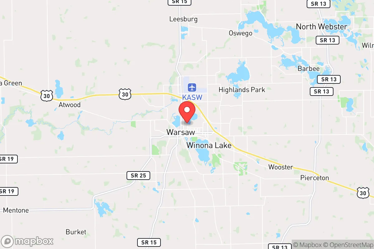 Map centered at 41.2445, -85.8461