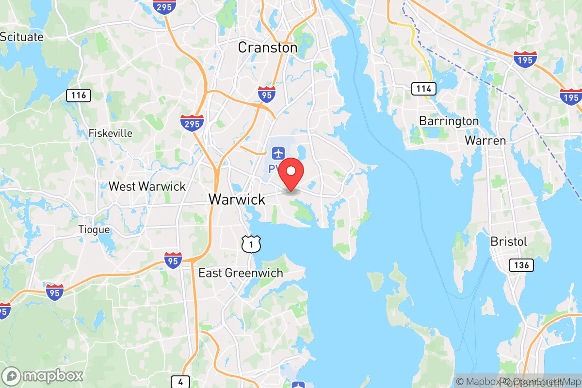 Map centered at 41.7021, -71.4202