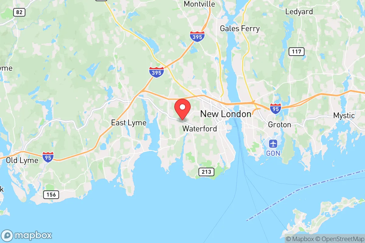 Map centered at 41.3491, -72.1485