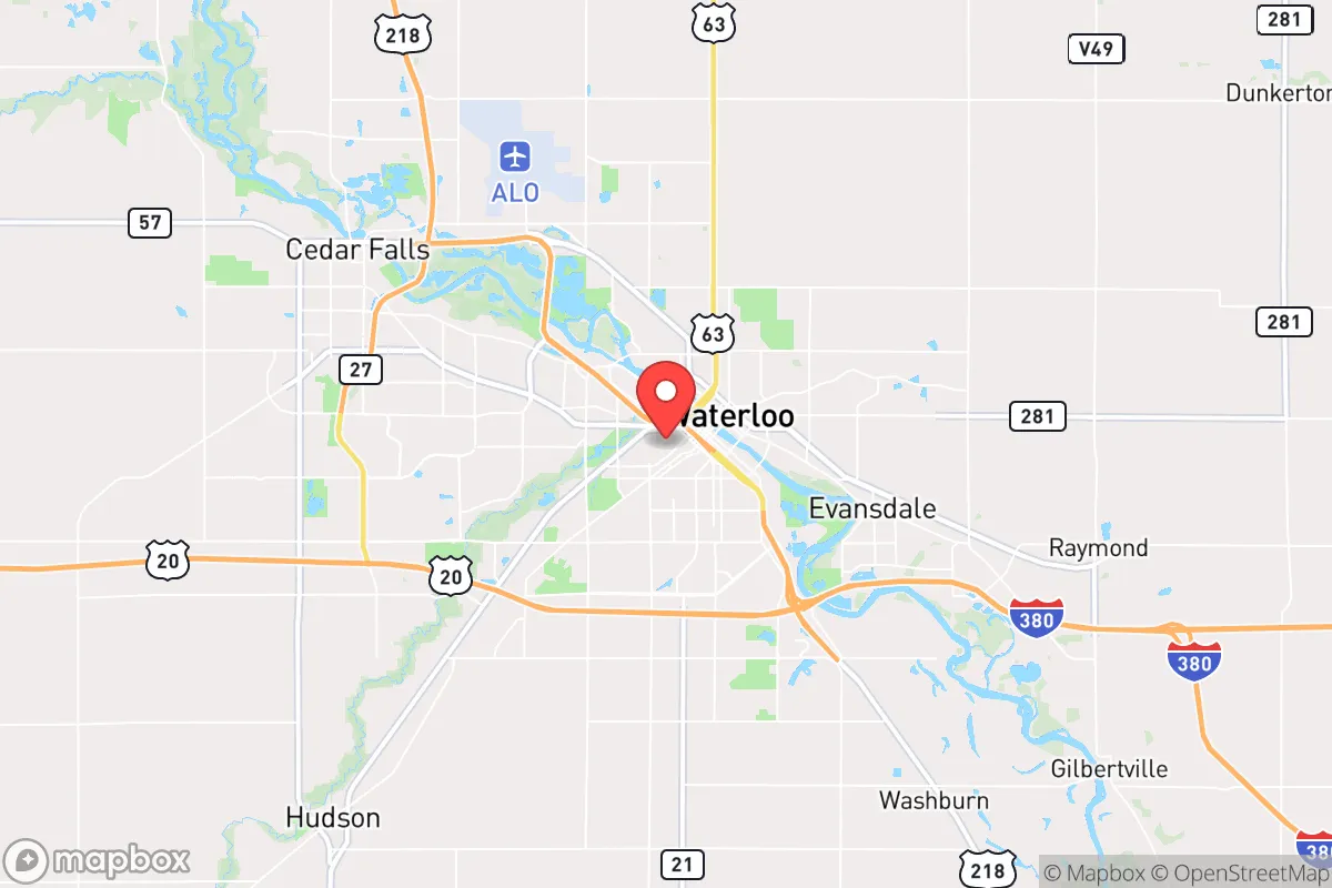 Map centered at 42.4918, -92.3522