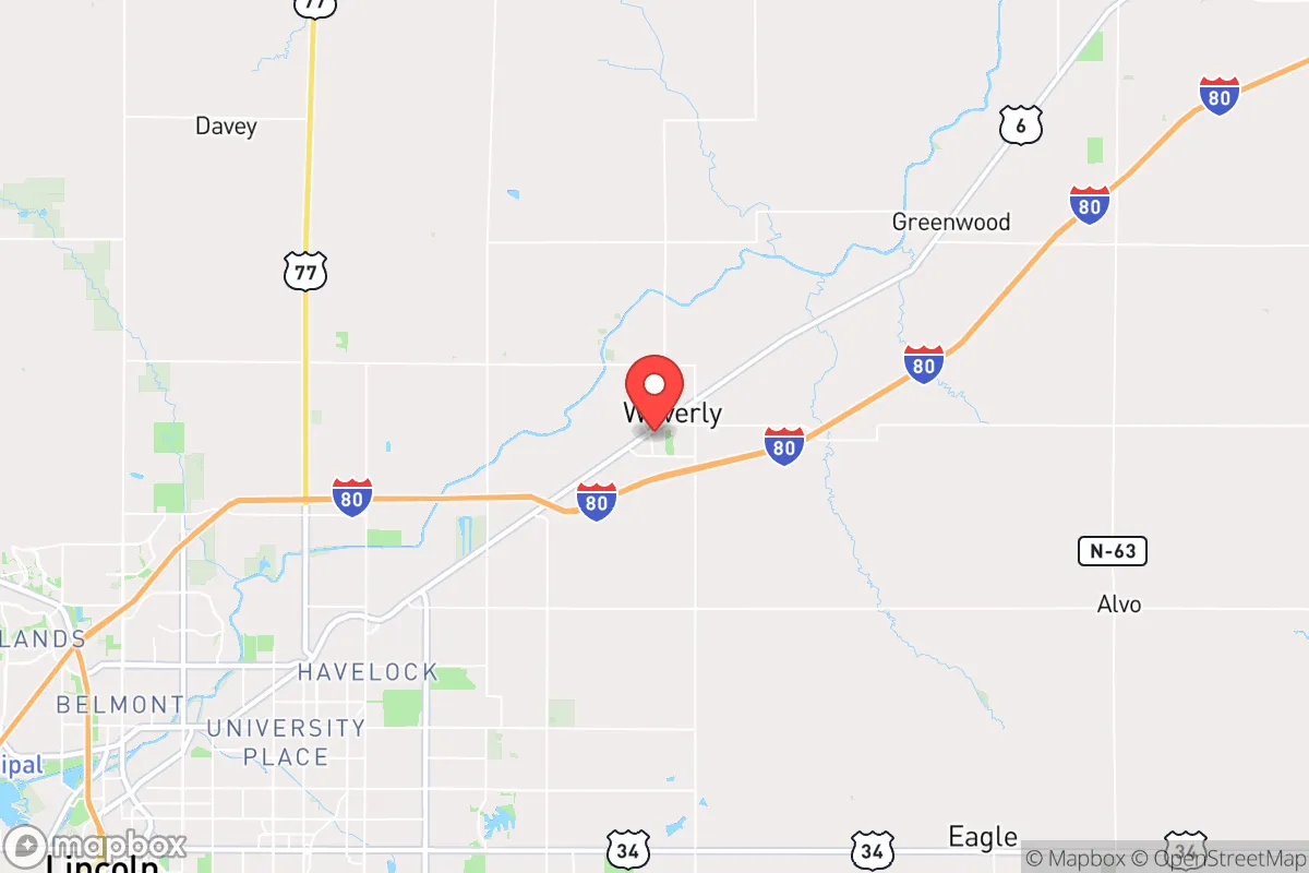 Map centered at 40.9118, -96.5338