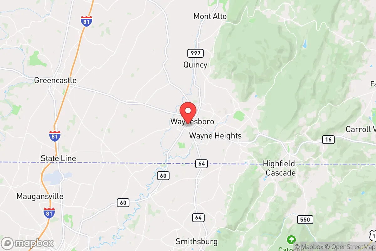Map centered at 39.7524, -77.5823