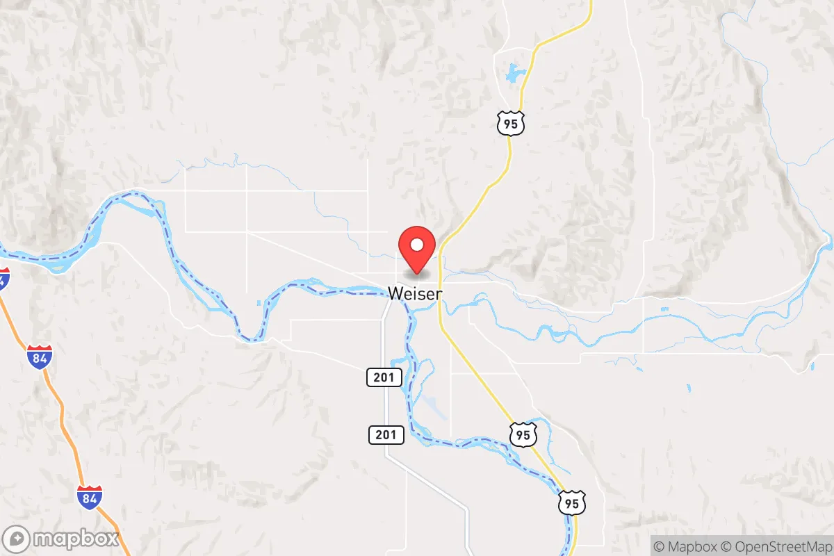 Map centered at 44.2546, -116.9686
