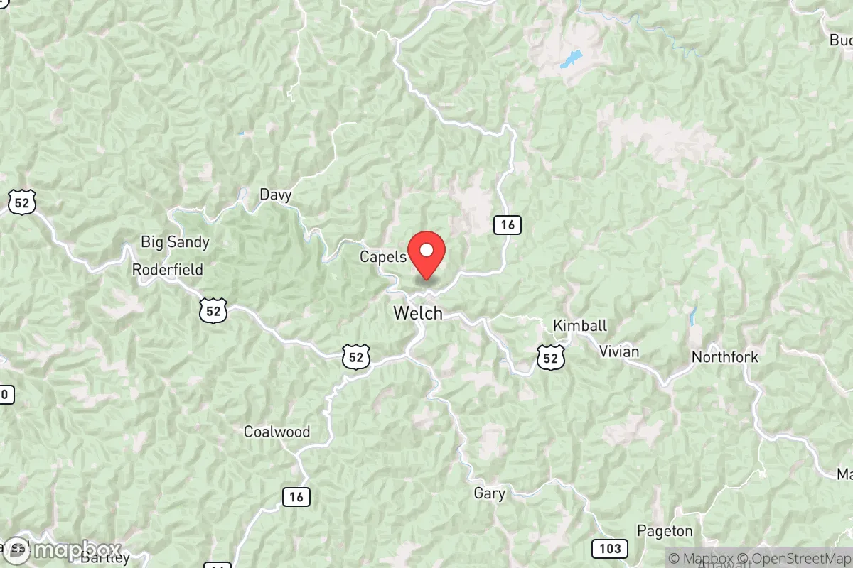 Map centered at 37.4441, -81.5804