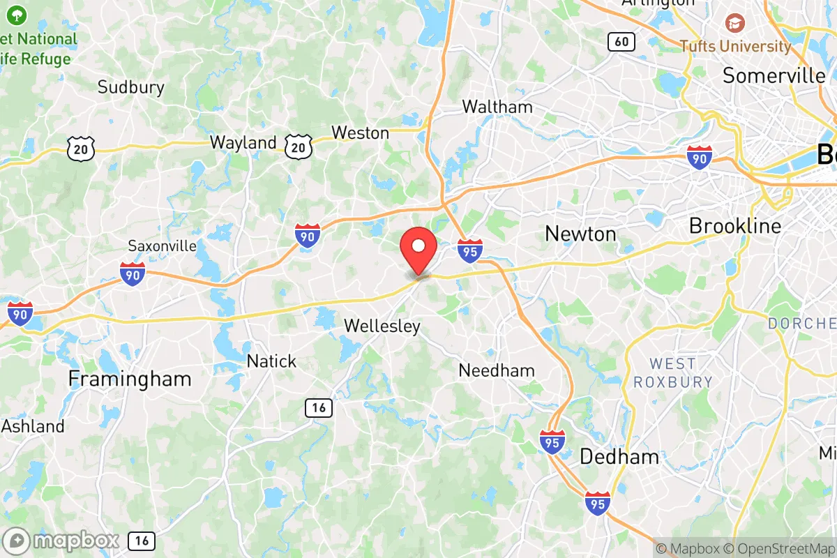 Map centered at 42.3136, -71.2745
