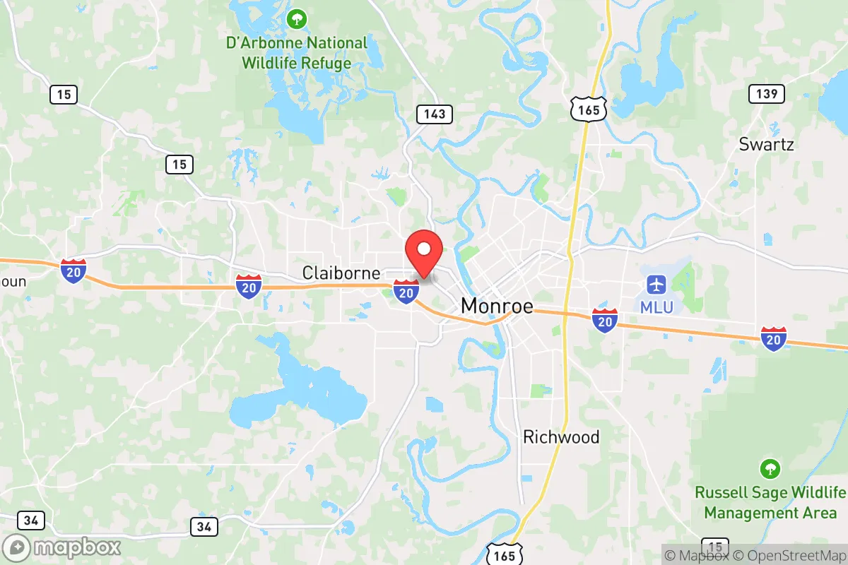 Map centered at 32.5121, -92.1515