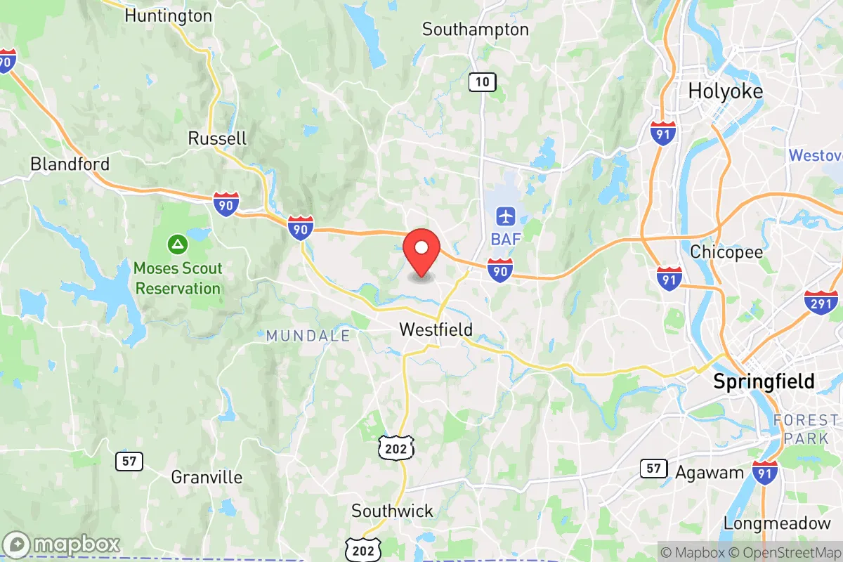 Map centered at 42.1382, -72.7561
