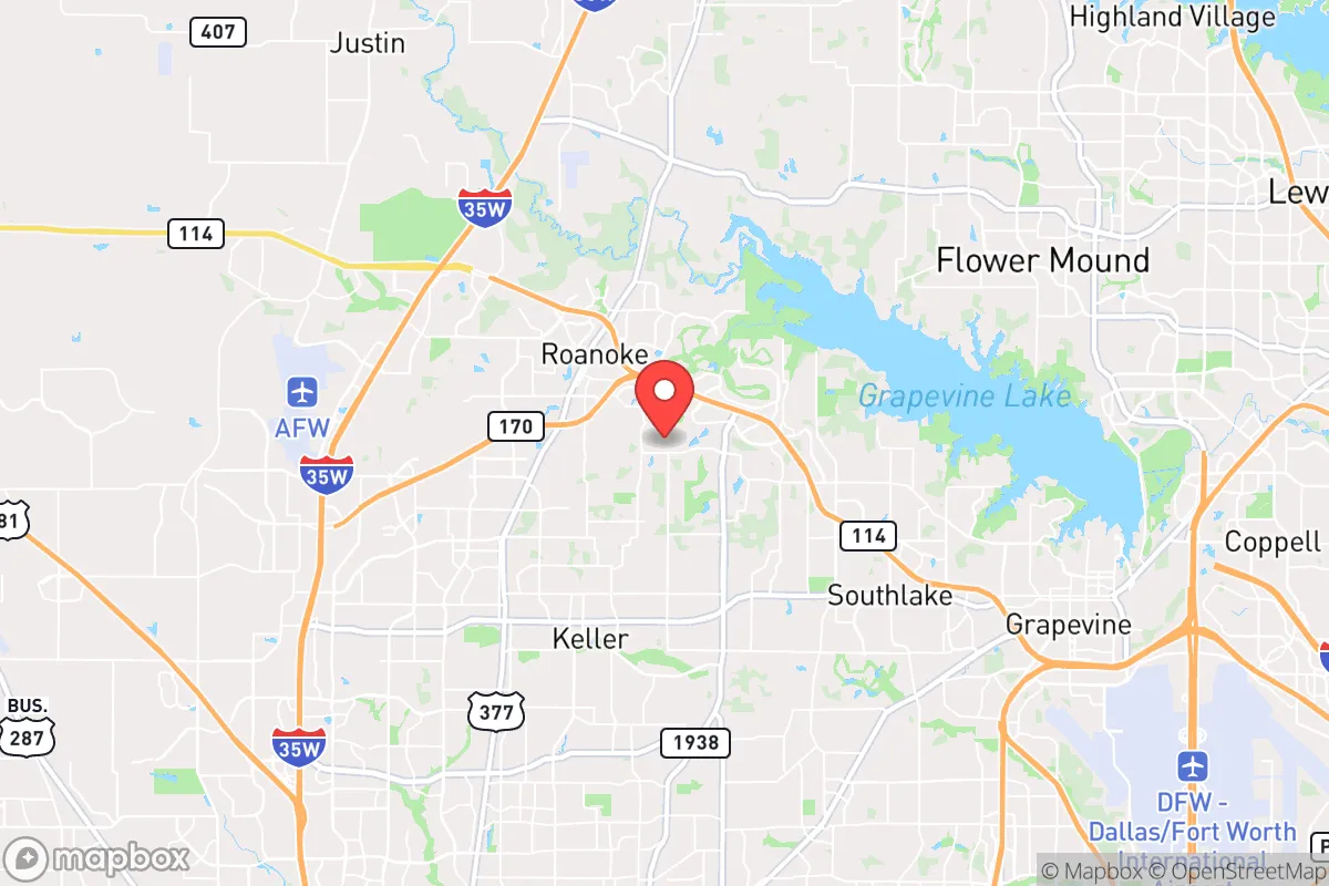 Map centered at 32.9809, -97.2040