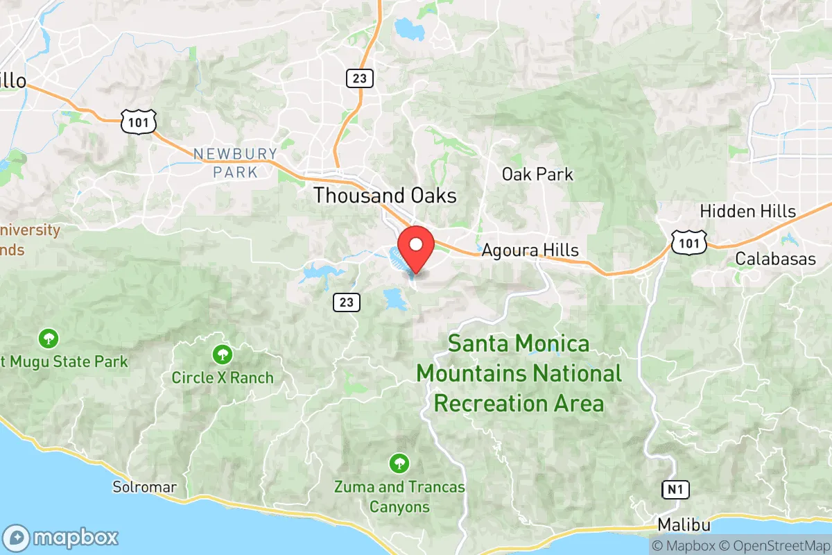 Map centered at 34.1369, -118.8220