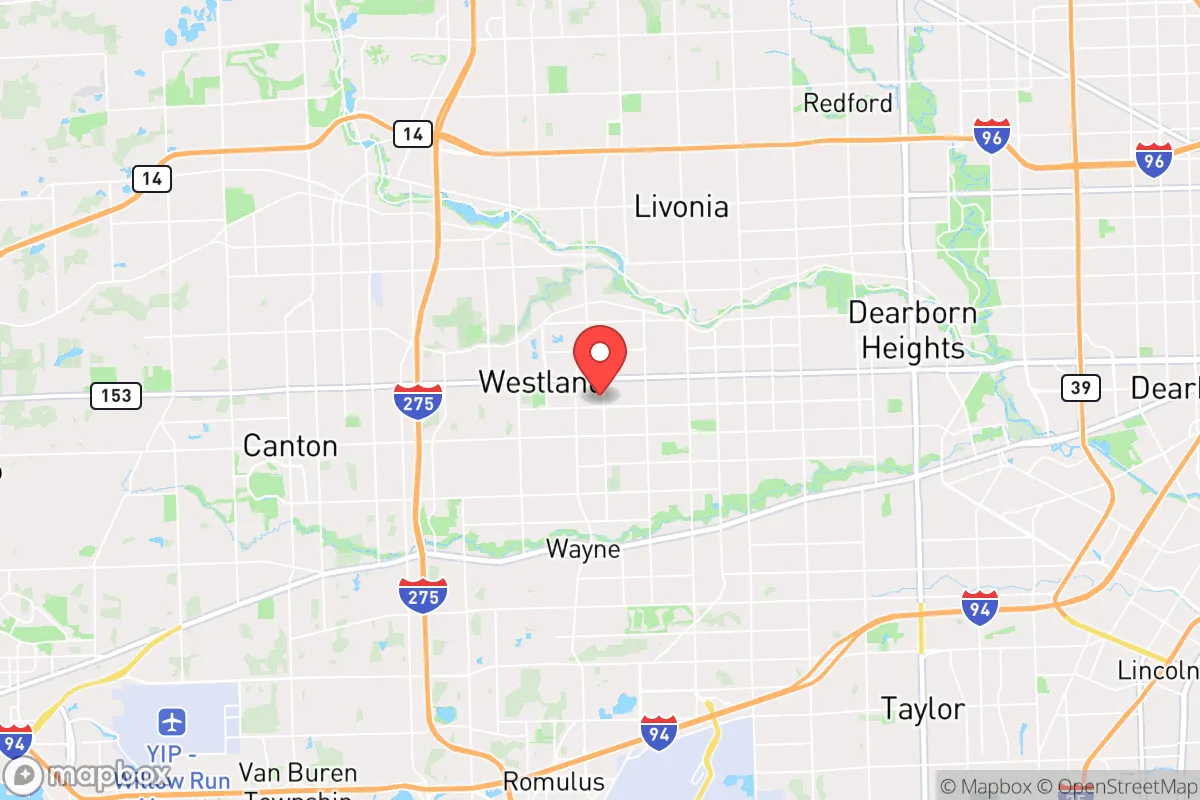 Map centered at 42.3192, -83.3805