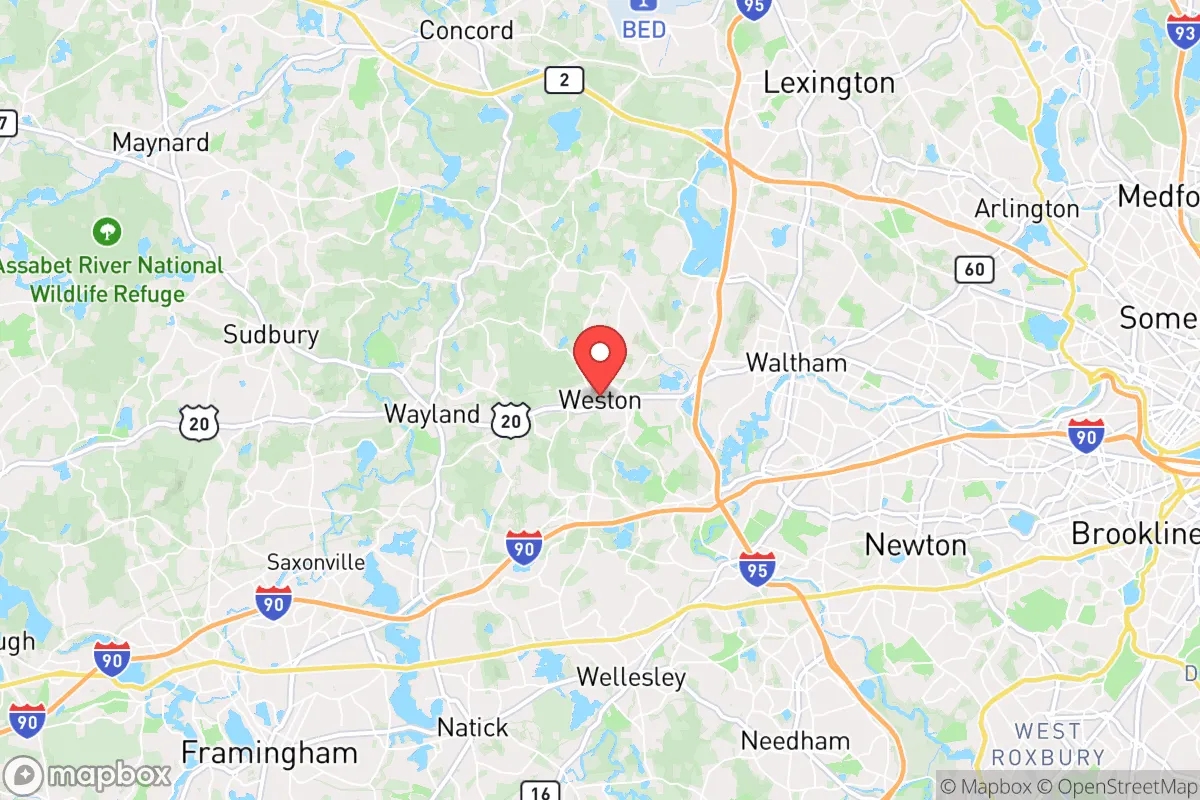 Map centered at 42.3668, -71.3031