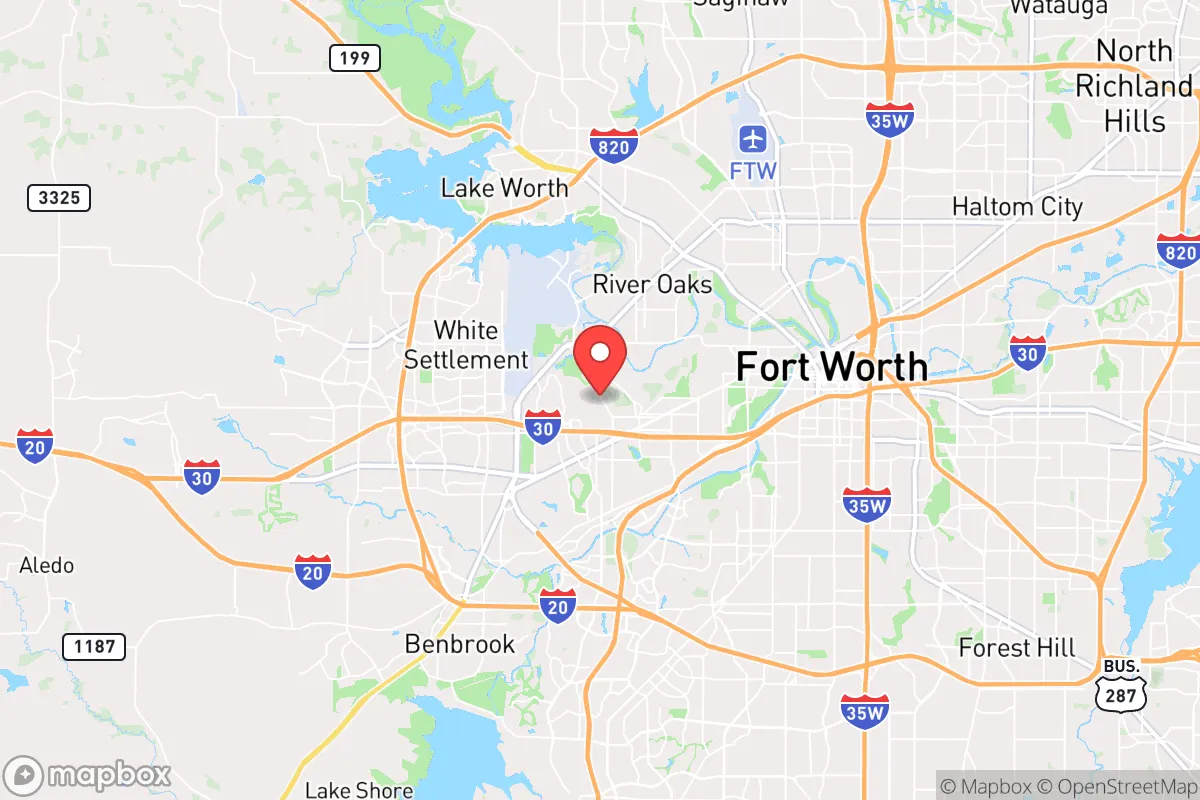 Map centered at 32.7437, -97.4123
