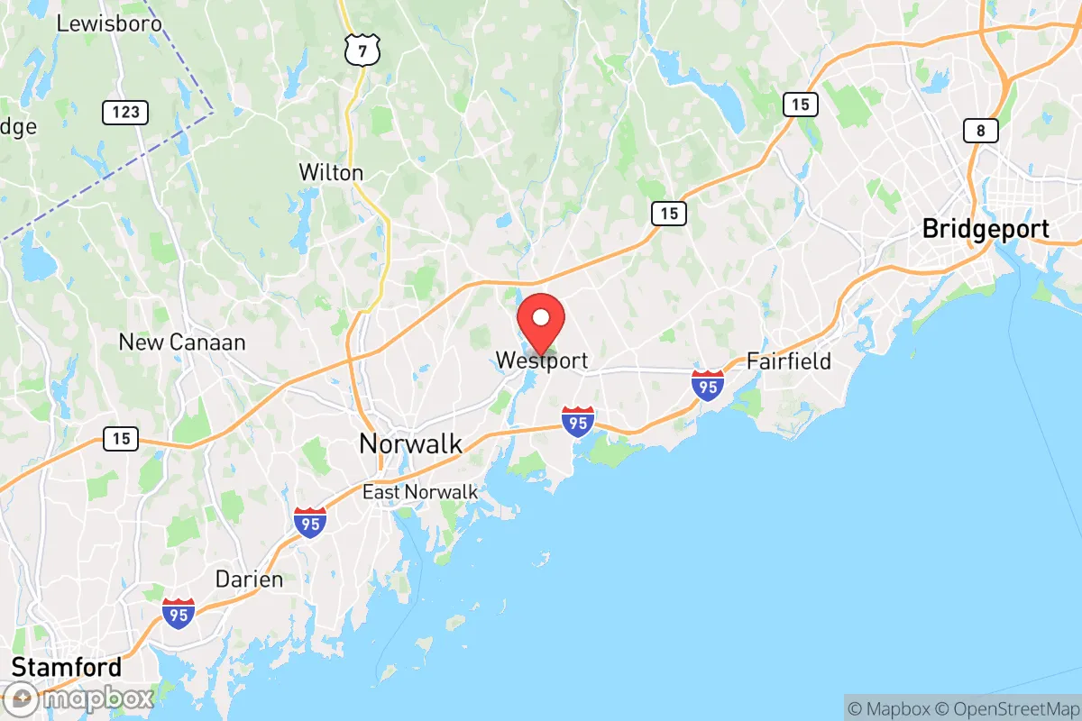 Map centered at 41.1414, -73.3581