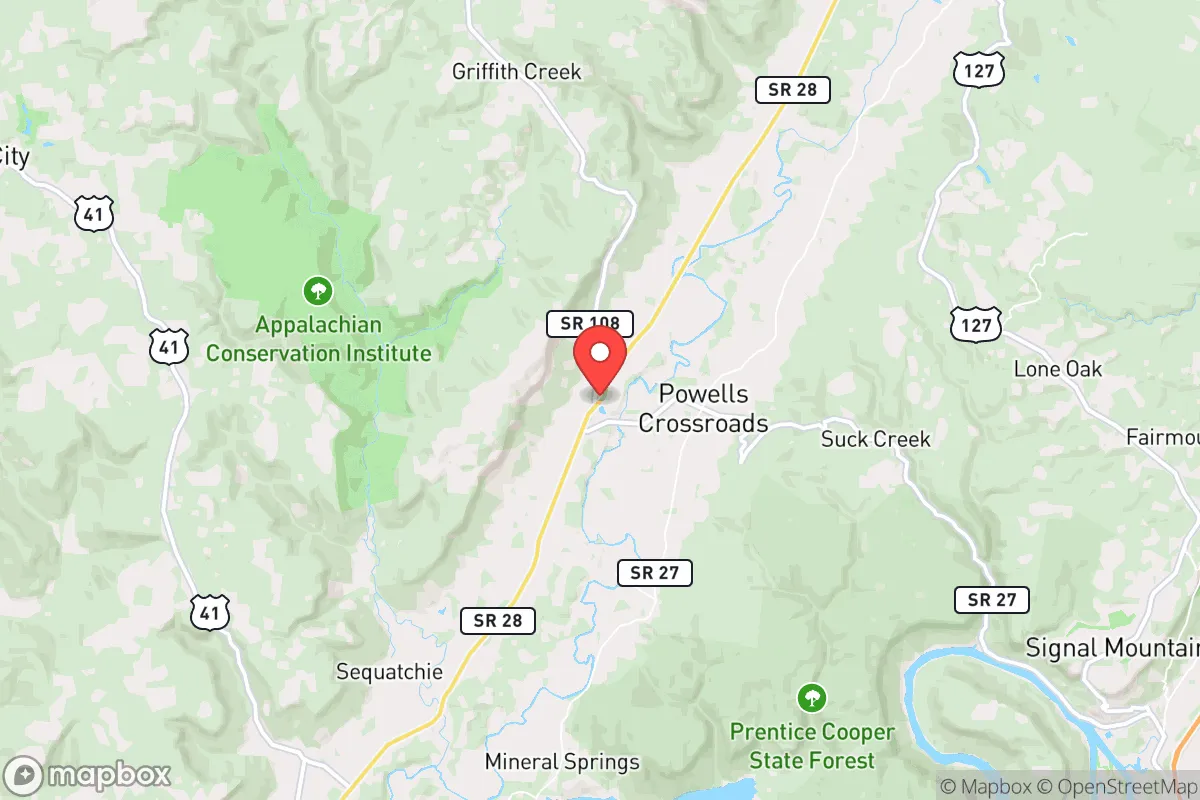 Map centered at 35.1919, -85.5213