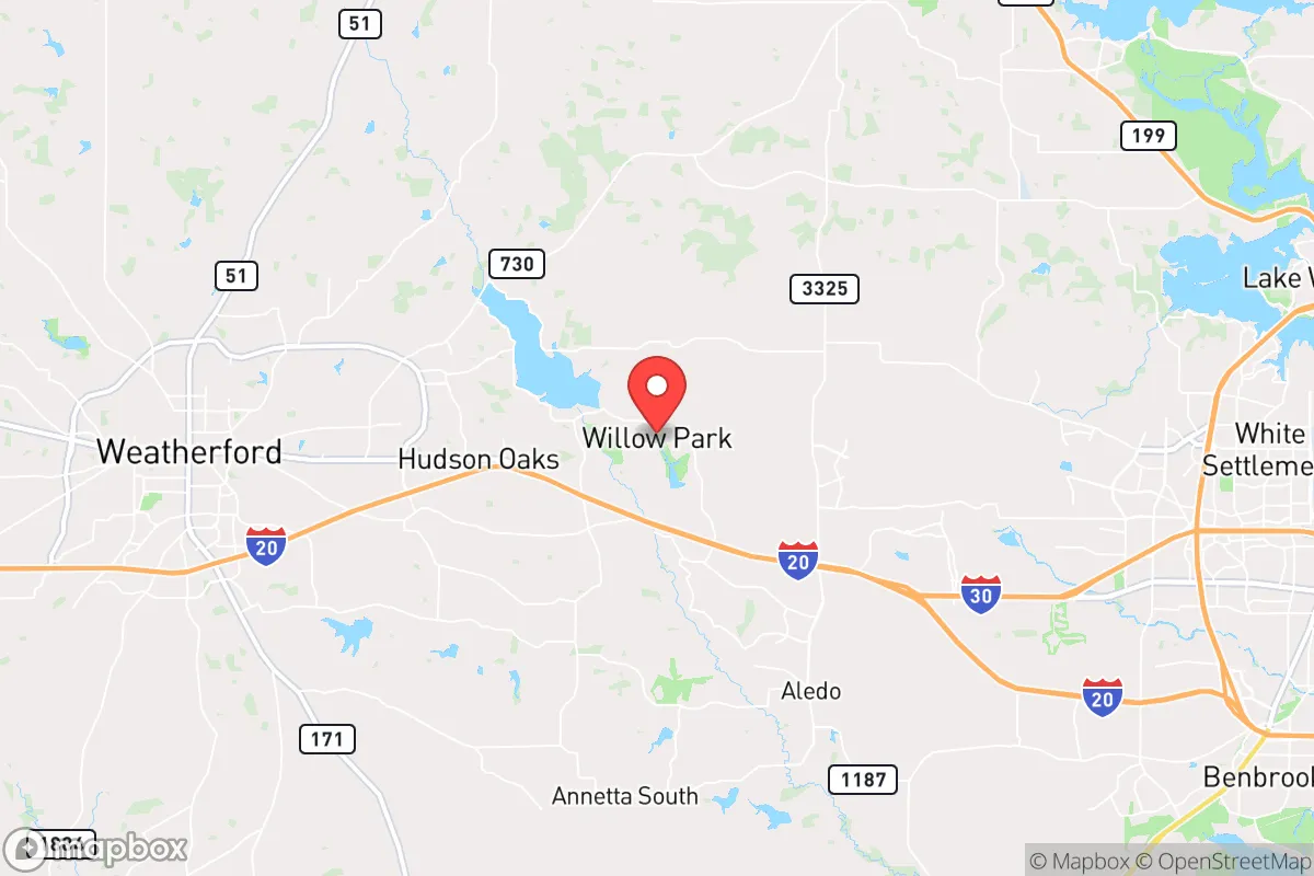 Map centered at 32.7548, -97.6499