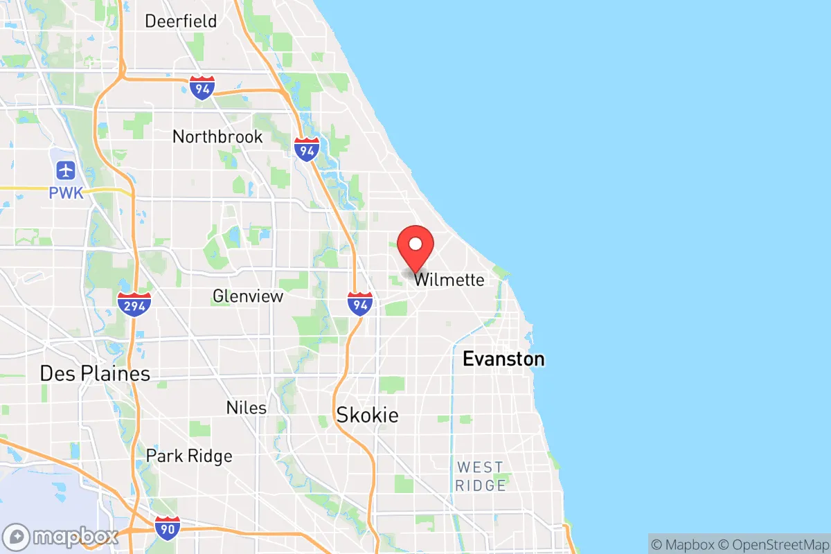 Map centered at 42.0771, -87.7282