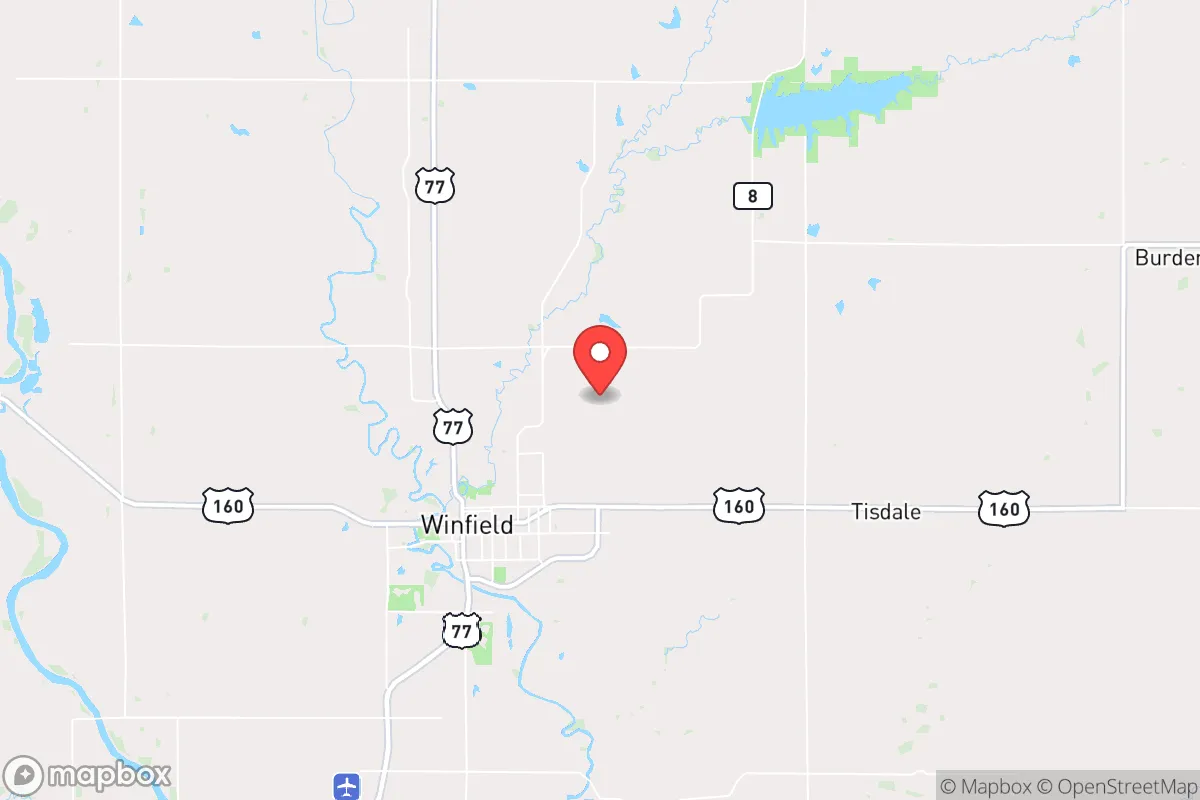 Map centered at 37.2739, -96.9501