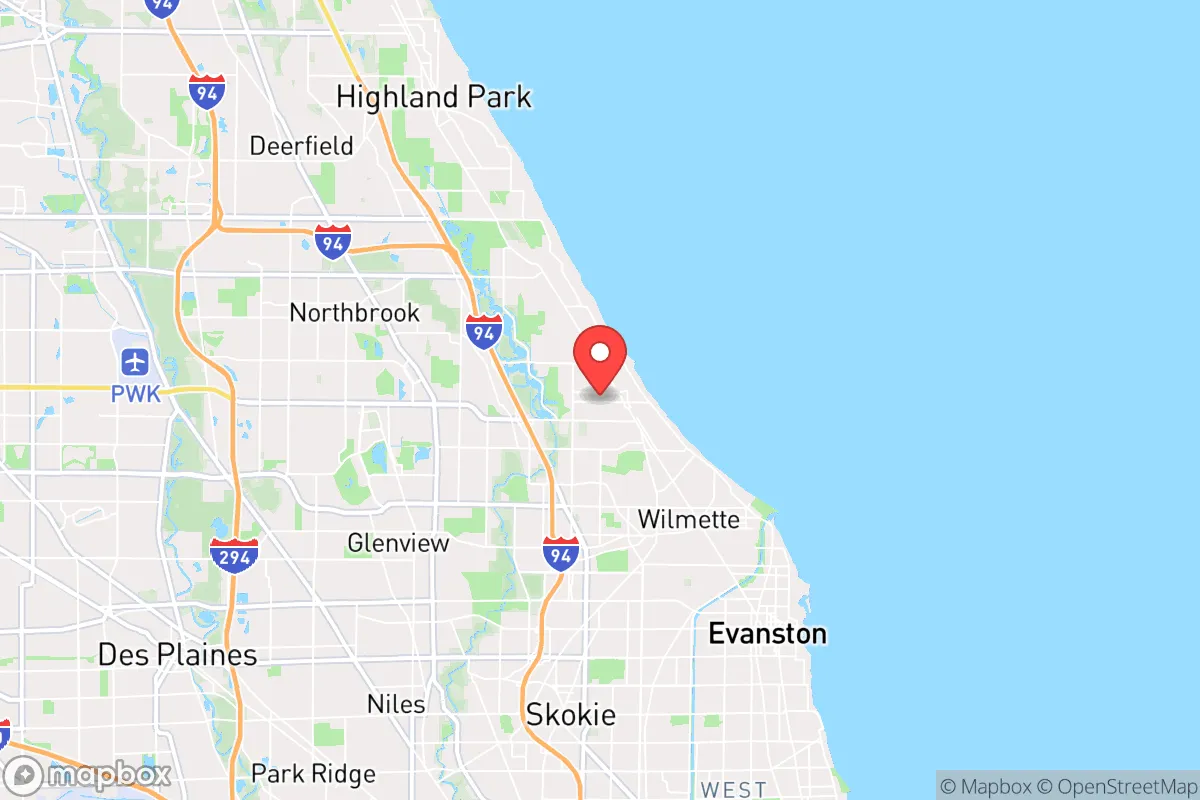 Map centered at 42.1065, -87.7420