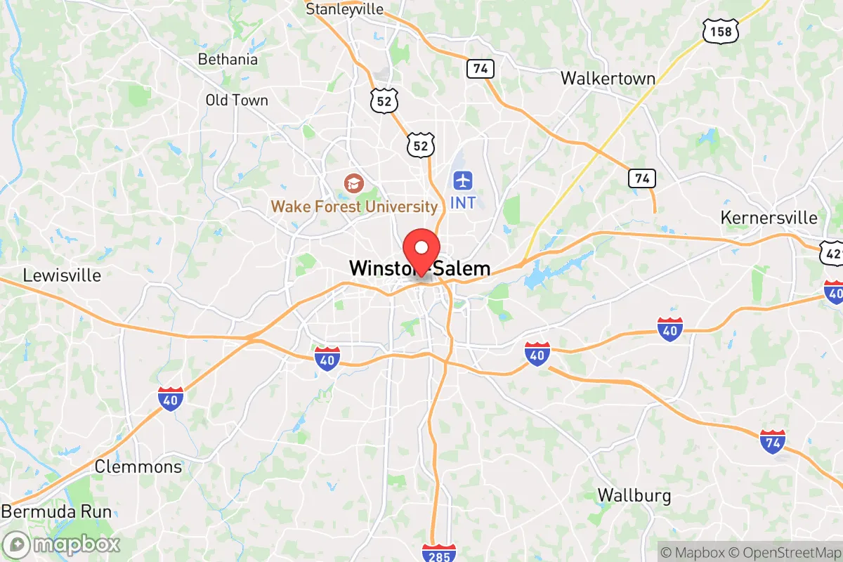 Map centered at 36.0948, -80.2434